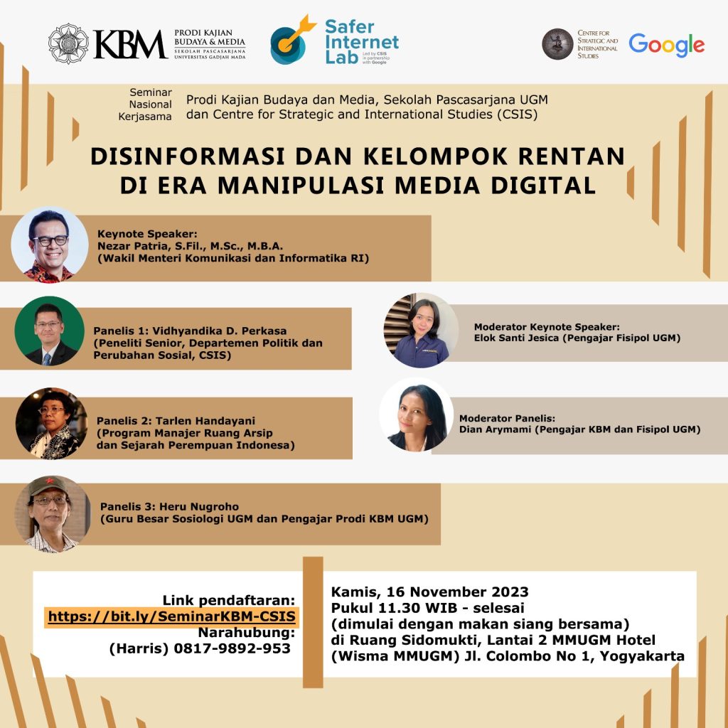 Seminar Nasional “disinformasi Dan Kelompok Rentan Di Era Manipulasi